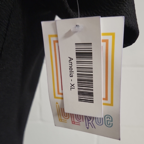 Unicorn Black And Gold LuLaRoe AMELIA dress XL - Picture 2 of 4